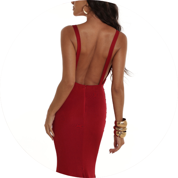 03 vestido longo sereia com fenda vermelho