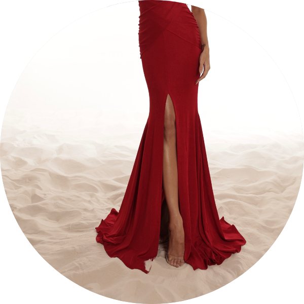 04 vestido longo sereia com fenda vermelho