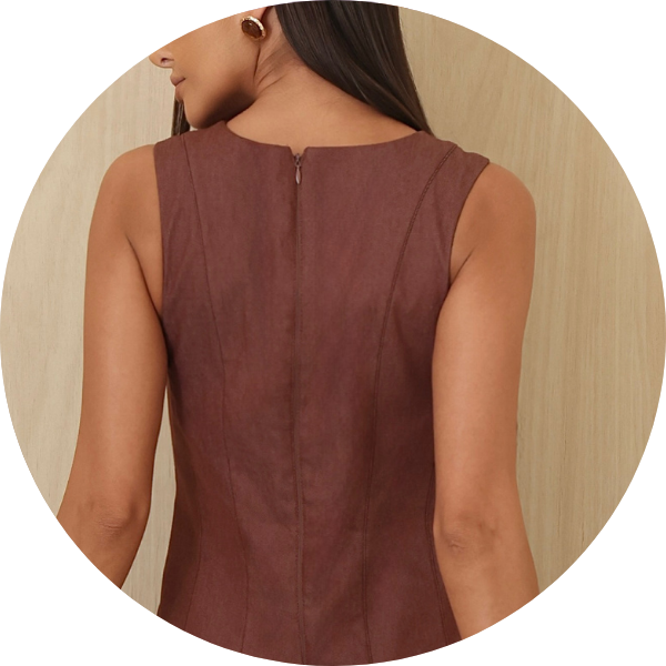 04 vestido evase pesponto marrom