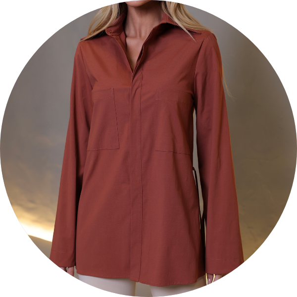 02 camisa comprida com tiras terracota