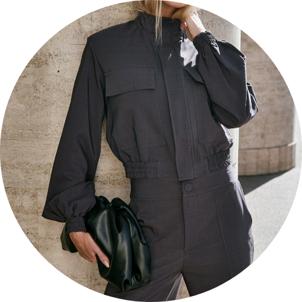 01 conjunto bomber chumbo