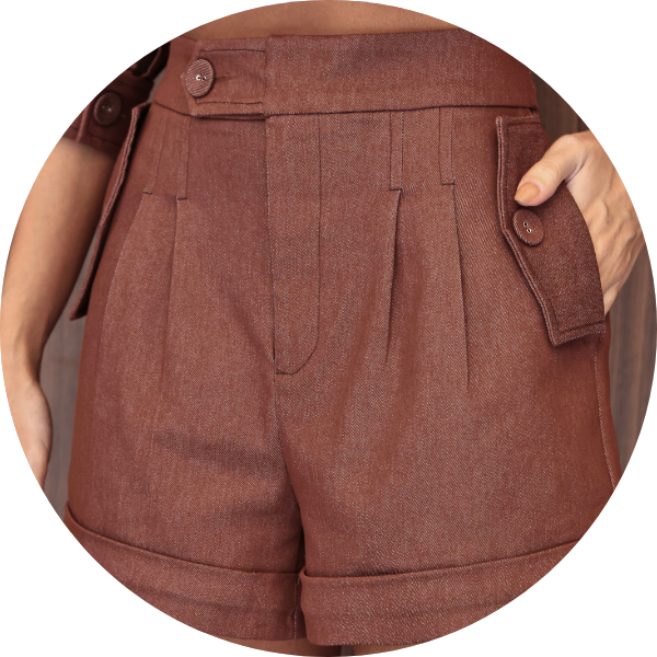19 conjunto casaqueto e shorts azul jeans