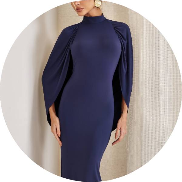 03 vestido sereia longo com capa azul baltico