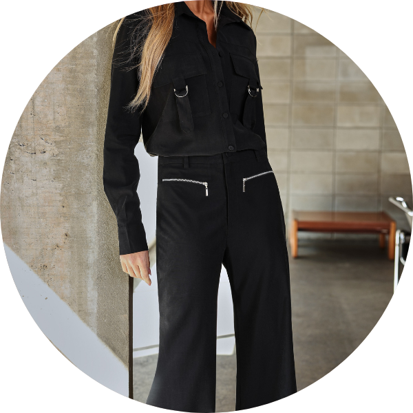 17 conjunto camisa com pantalona preto