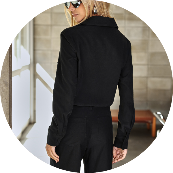 18 conjunto camisa com pantalona preto