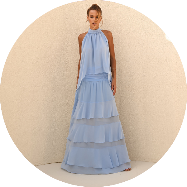 04 conjunto blusa alongada e saia camadas azul serenity