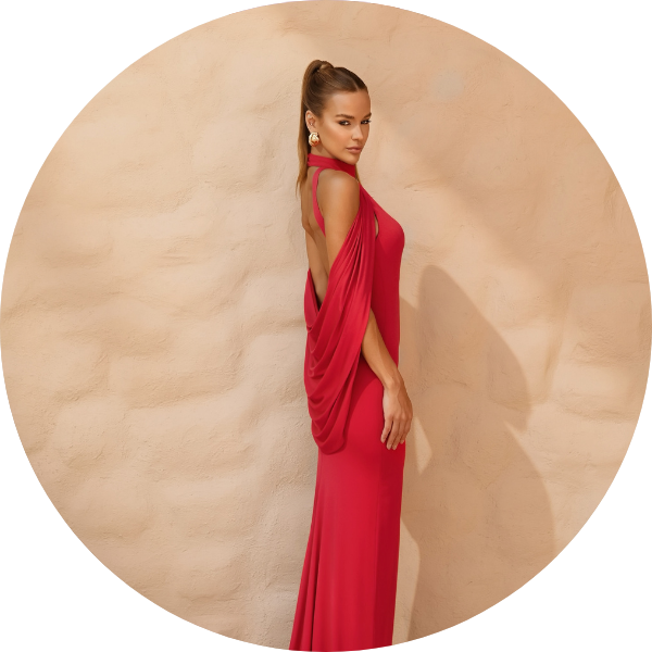 20 vestido sereia longo com capa preto